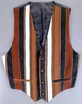 Man's striped vest, arindrano pattern