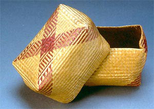 Lidded basket presented in 1886 by Queen Ranavalona III to President Grover Cleveland