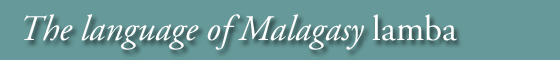 The language of Malagasy lamba