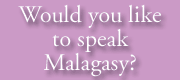 Would you like to speak Malagasy?
