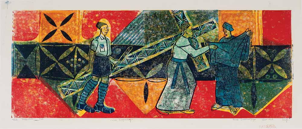 Station VI: Veronica wipes the face of Jesus, 1969 Linoleum block print on rice paper Gift of Mr. George A. Naifeh, 2006.228.6