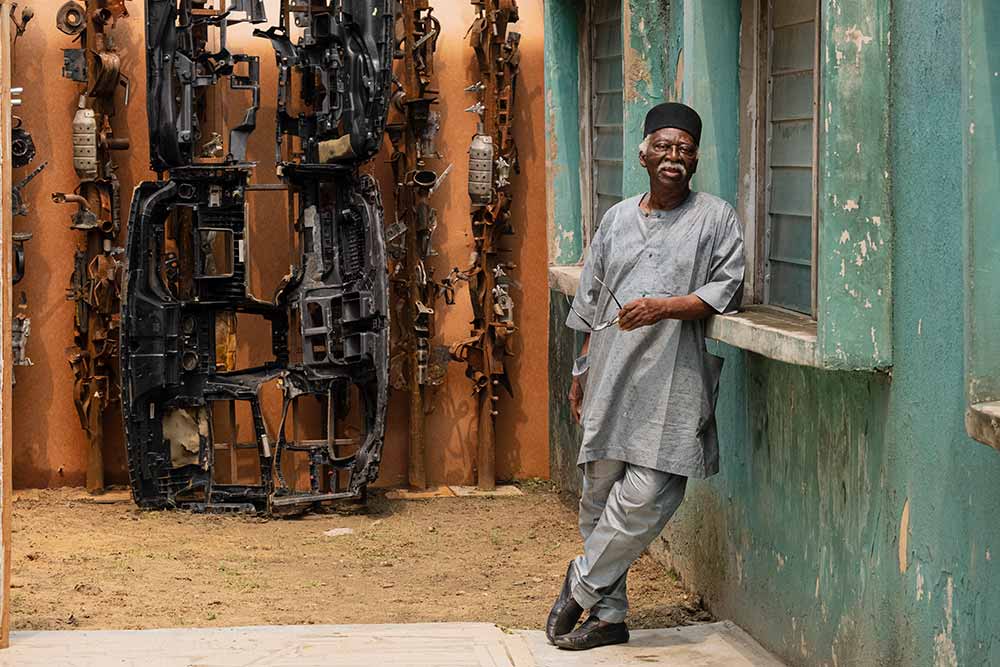 Stephen TayoBorn 1994Portraits of Onobrakpeya at his home studio, 2021 Digital fileCommissioned by the High Museum of ArtXLBO-072